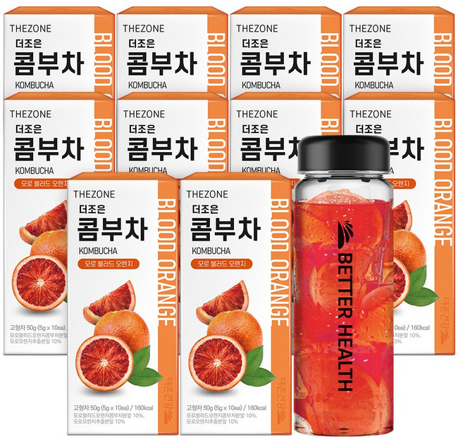 더존건강 더조은 콤부차 모로 블러드 오렌지 10포 10박스 + 전용보틀