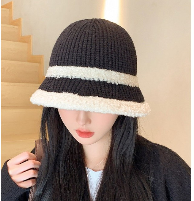 가을 겨울 니트 벙거지 모자 버킷햇