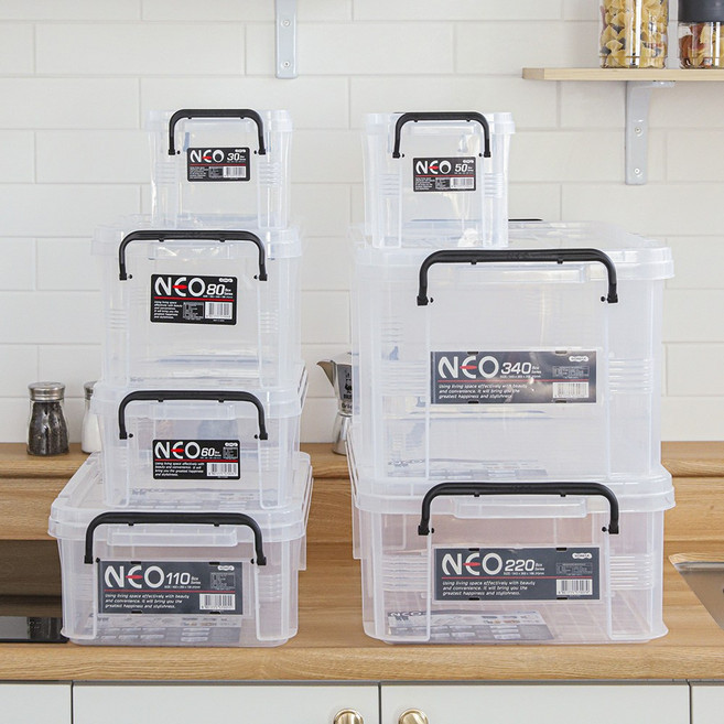 코멕스 네오 리빙박스, 반투명, 2개