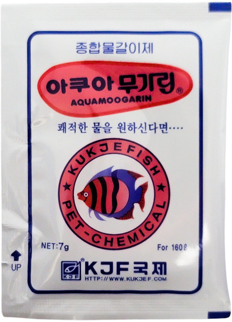 KJF 아쿠아 무가린 7g 수돗물 염소 중화제 종합 물갈이제, 1개