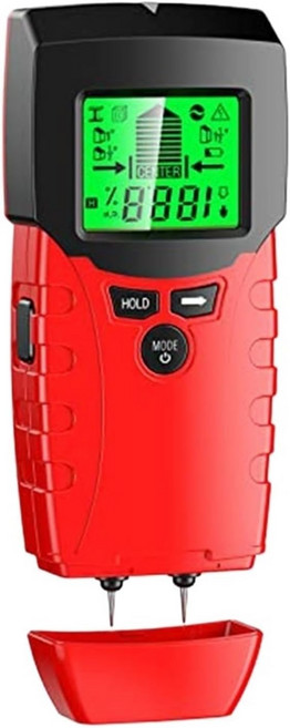 LYMFE 드 파인더 벽 스캐너 스틱 검출기 8 전자 디지털 드LCD 센서 빔 포함, Red