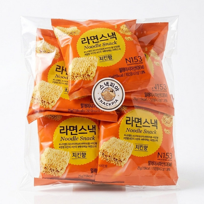 스낵피아 노브랜드 라면스낵과자 개별포장