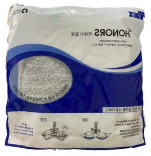 아너스 듀얼 물걸레 청소기 전용 극세사 걸레 2p, 16 X 230 mm, 1개