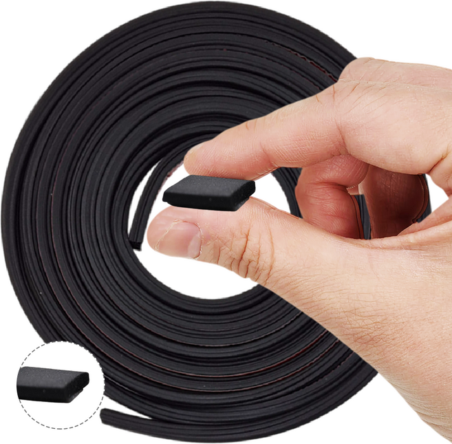 믿추 풍절음 고무몰딩 자동차 윈드키퍼 차단 도어 방음, 1세트, 블랙