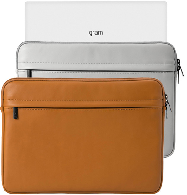 STB6 가죽 LG그램 노트북파우치 15인치 16인치 17인치, 15.6인치브라운(그램17수납)