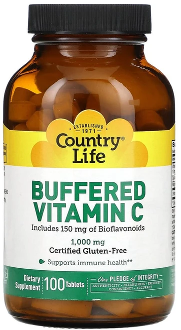 컨트리라이프 버퍼드 비타민 C 1000mg 타블렛, 1개, 100정 - 쿠팡