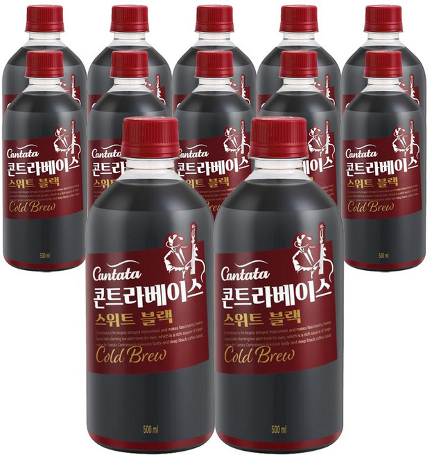 칸타타 콘트라베이스 스위트 블랙, 500ml, 12개