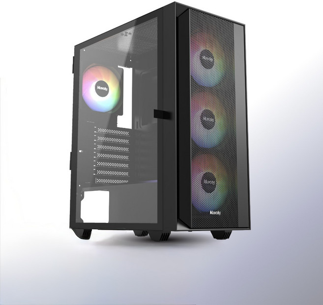 Mavraly 電腦機殼 ARGB燈效 低延遲網路晶片, 黑色, Elite B, 512GB, 16GB, Win11 Pro