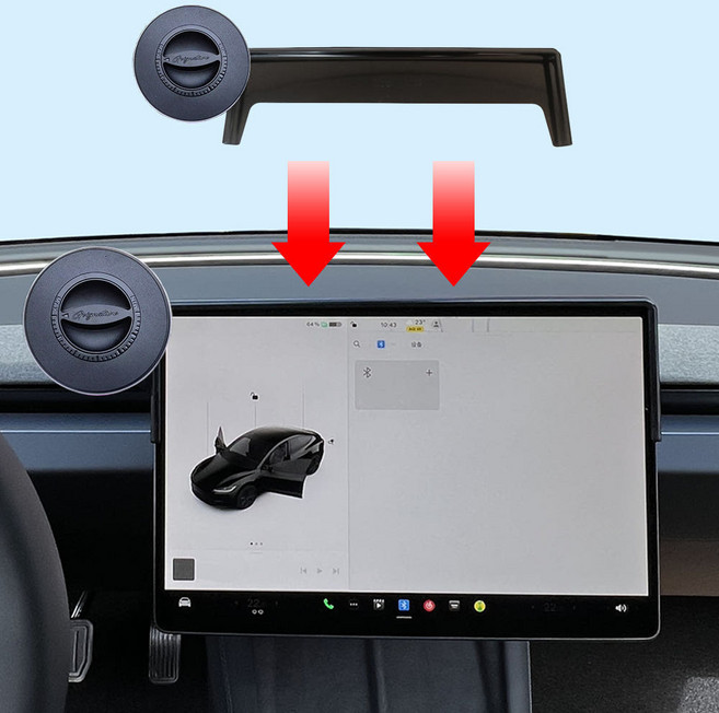 테슬라 모델3 하이랜드 2024-25 핸드폰 맥세이프 거치대 지시그니처 다이얼 T2, 블랙, 1개