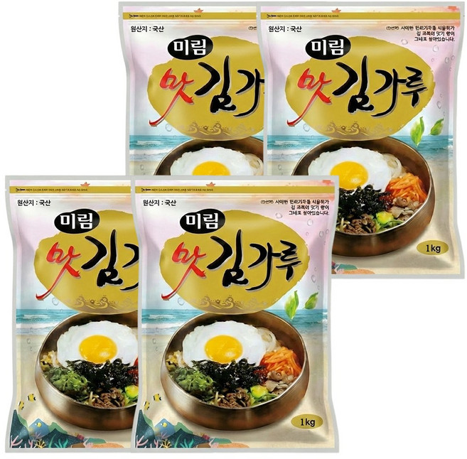 업소용 대용량 미림 김가루 1kg, 4개