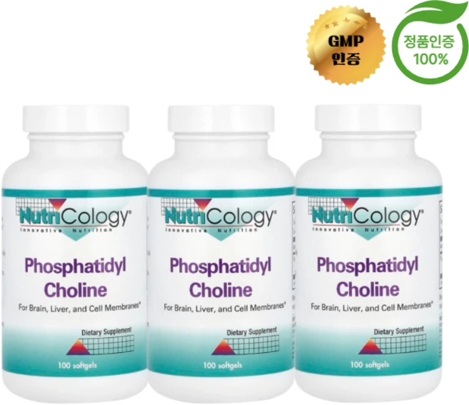 뉴트리콜로지 포스파티딜 콜린 인지질 Nutricology Phosphatidyl Choline, 3개, 100정 - 쿠팡