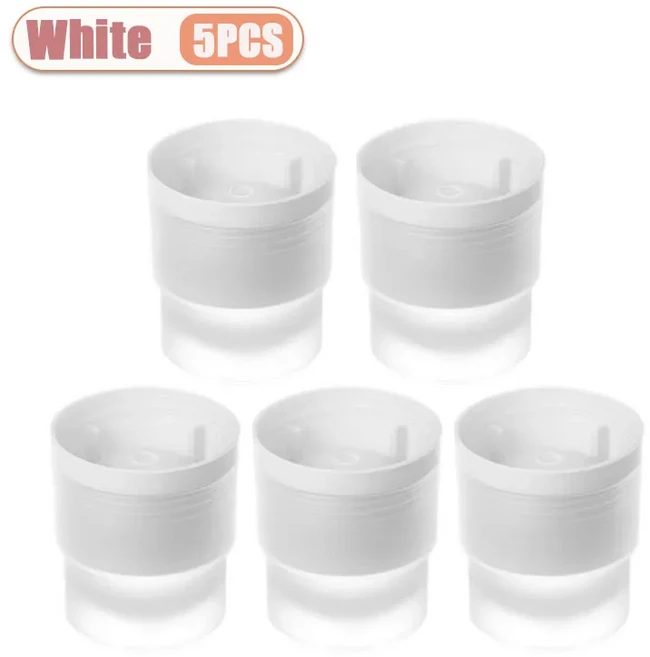 1-20PCS 대형 아이스 볼 메이커 다목적 실리콘 위스키 동결 라운드 몰드 칵테일 홈 바 액세서리, 10 White-5PCS