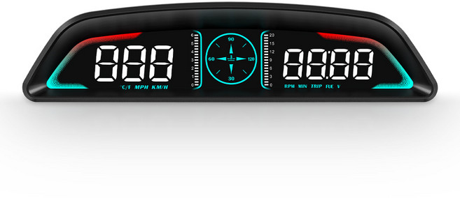 킹콩프로 자동차 HUD 헤드업디스플레이 계기판/OBD/GPS/자동차 게이지 속도계 타코미터 수온 연료 소비 전압 최신형, OBD, 1개