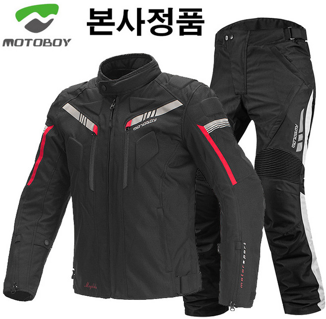 MOTOBOY 모토보이 4계절 프리미엄 3D 바이크자켓 오토바이자켓 라이딩점퍼 바람막이 오토바이바지 팬츠, 그레이