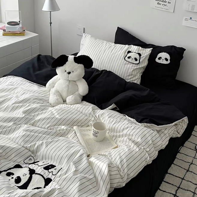 헤디야 판다 부드러운 사계절 차렵이불 세트