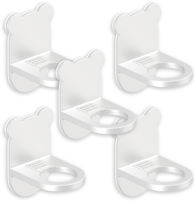 말끔당 무타공 초강력 샴푸 린스 공중부양 거치대, 5개, 흰색