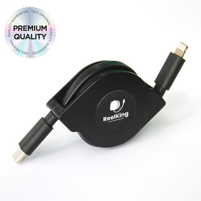 Reelking 아이폰 C to 8 라이트닝 PD27W 고속충전 릴케이블, 1개, 1m