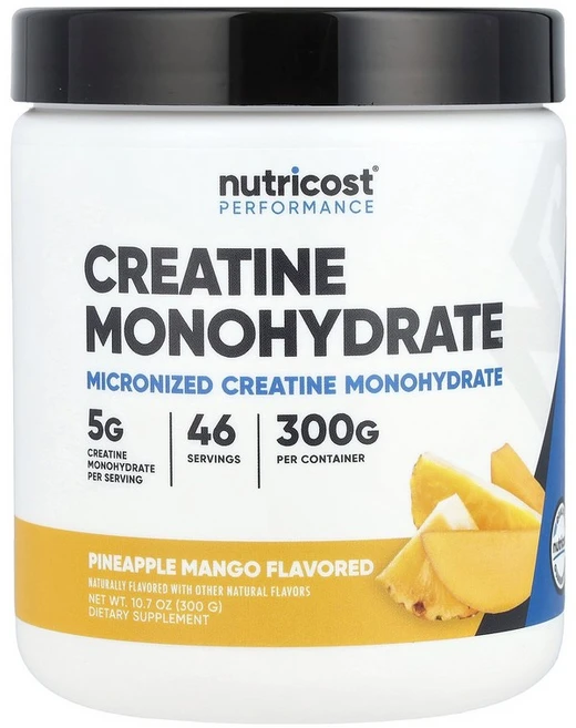 Nutricost ​운동 능력 크레아틴 일수화물 파인애플 망고 300g(10.7oz) NCS-57189, 303 g, 300g, 1개 - 쿠팡