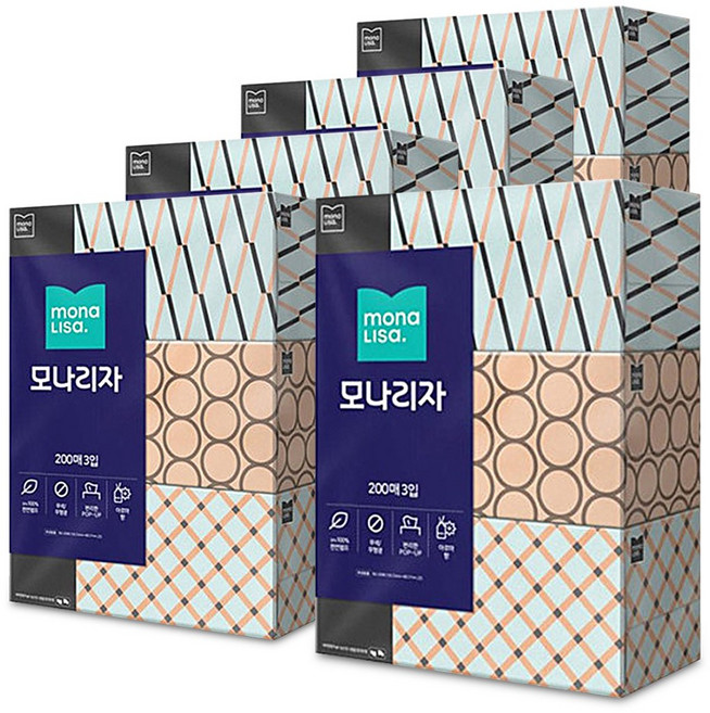 모나리자 벨라지오 미용티슈 150매, 15개