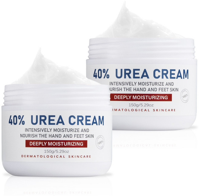 OUKEYA 40% 유리아 크림 발 갈라짐 개선과 건조한 발뒤꿈치를 촉촉하게 유지해 줍니다., 150g, 2개입, 1개