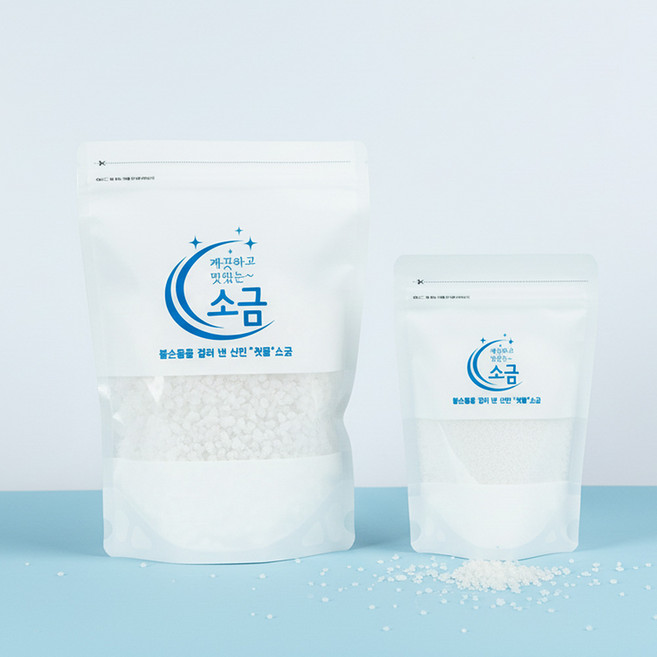 [신안 프리미엄 소금] 소금정원 깨끗하고 맛있는 첫물 소금 [굵은 소금], 1개, 500g