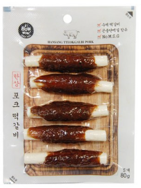 바우와우 한상떡갈비, 돼지고기, 3개, 80g