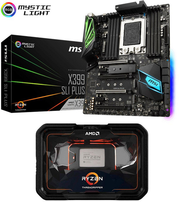 MSI X399 SLI PLUS 메인보드+AMD Ryzen ThreadRipper 2950X CPU 번들