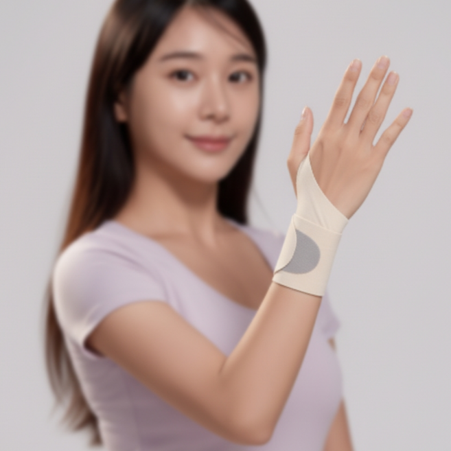 하트플로우 편안한 데일리 손목보호대, 베이지, 1개