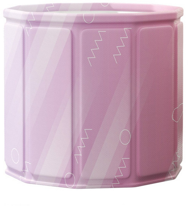 샵472 원터치 접이식 욕조 70cm 이동식 욕조 성인용 반신욕조 반신욕기 간이 전신욕조 패널형, 핑크