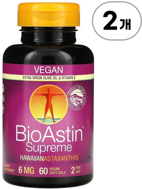 뉴트렉스 하와이 바이오아스틴 슈프림 6mg Nutrex Hawaii BioAstin® Supreme Hawaiian Astaxanthin 6 mg 60정 - 쿠팡
