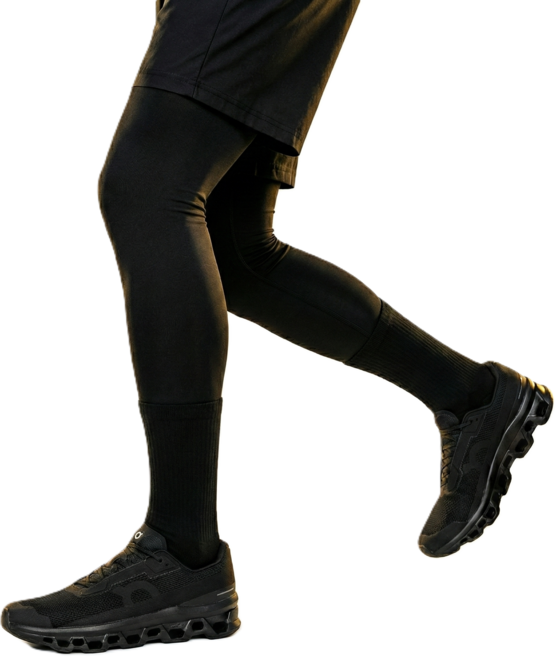 타이트엔드 윈터 기모 레그 슬리브, 1개, 블랙