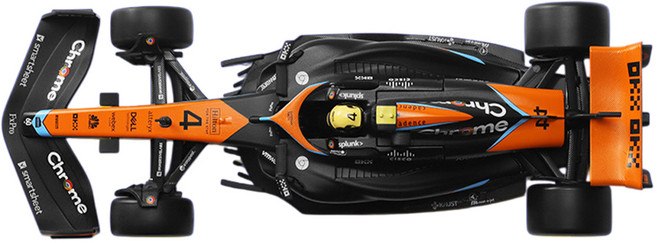 마이카 다이캐스트 합금 1:24 맥라렌 F1 MCL60 모델 자동차 모형 피규어 장식, 넘버 4 랜도 노리스, 1개