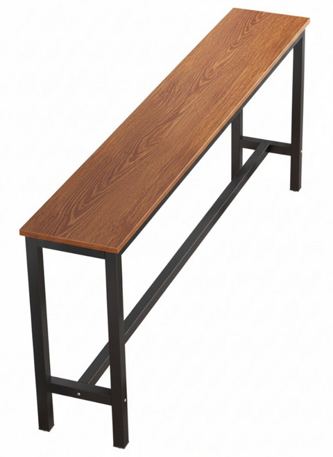 사이드 테이블 홈바 창가 휴게실 간이 틈새 슬림 좁고 긴 콘솔 책상, 100*40*100cm 오크 브라운