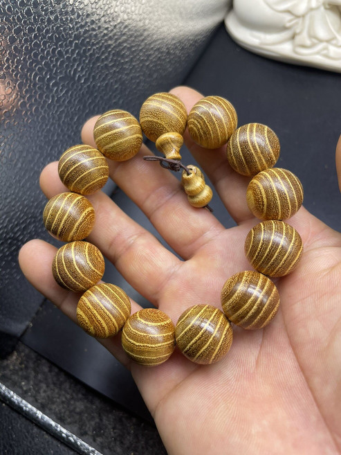 黃金檀密紋手串