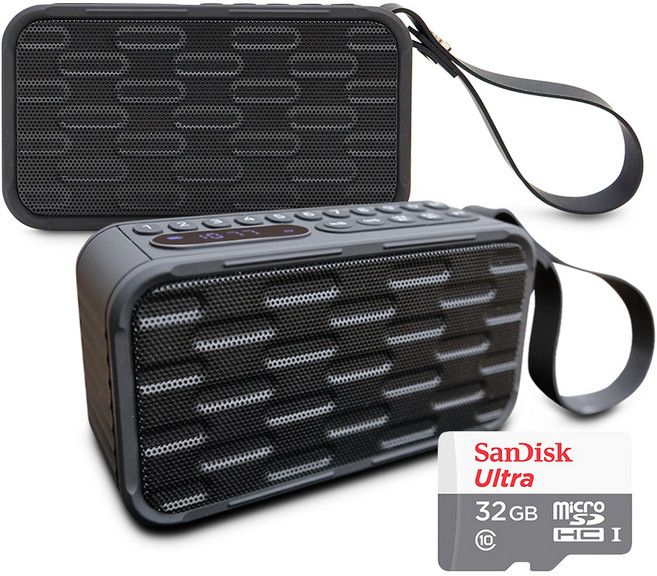 에듀플레이어 ER10 라디오+32GB SD카드 USB-C 휴대용 라디오 가정용 라디오 스피커 녹음기 효도라디오 FM라디오 블루투스스피커 USB MicroSD, 블랙