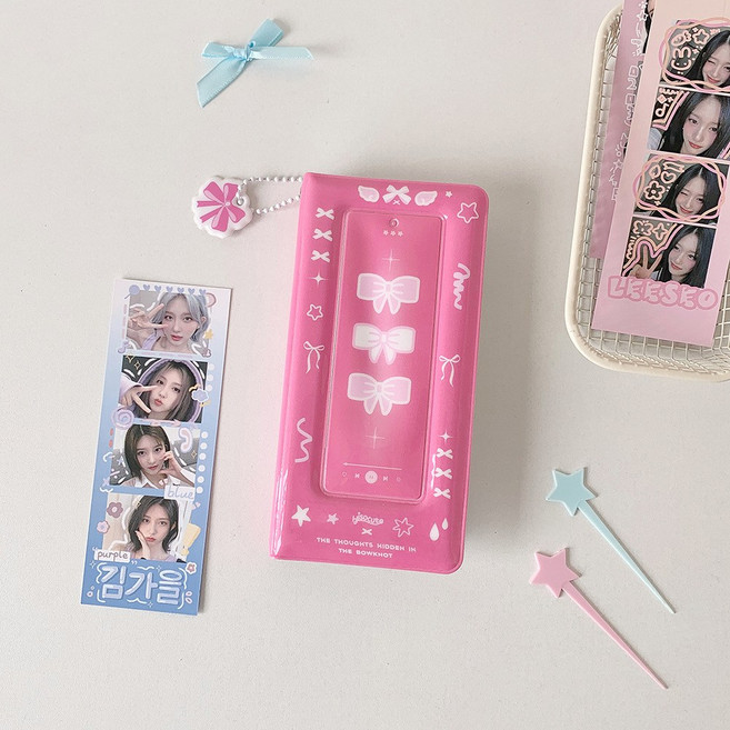 네컷 사진 앨범 바인더 포토, 20매, 핫핑크