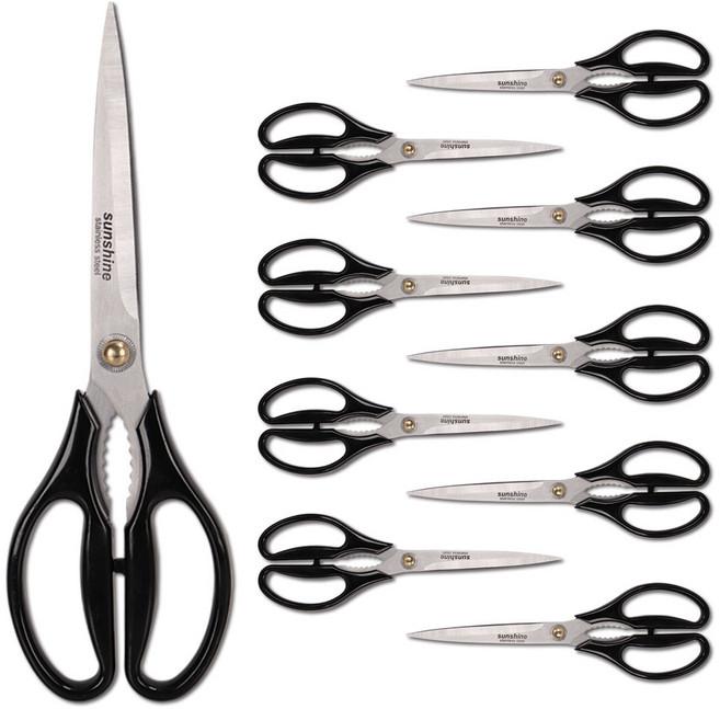 썬샤인 피올라 이지멀티 고기 가위 SKS-01, 블랙, 10개