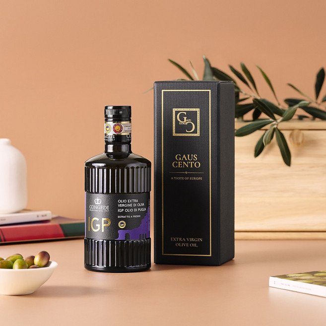 [콘제디] IGP 풀리아 엑스트라 버진 올리브 오일, 1개, 500ml