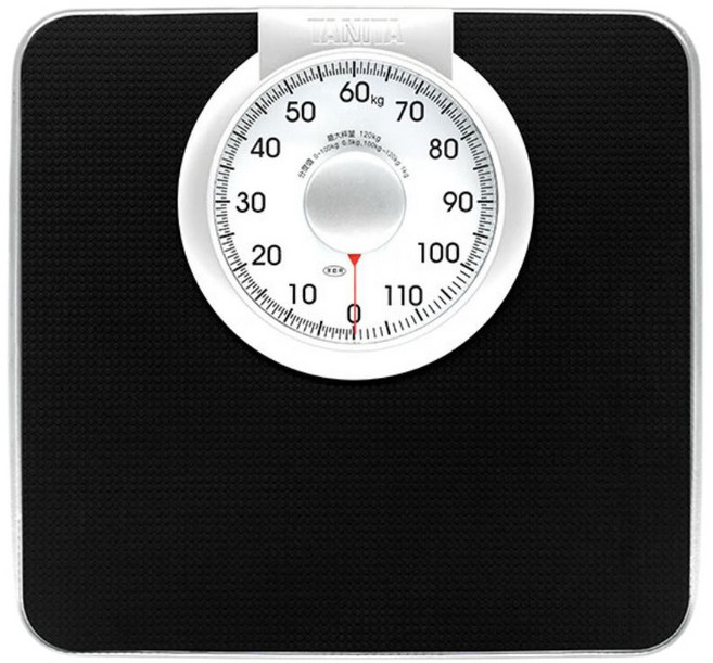 TANITA 機械式體重計 HA-620 日本品牌 中和出貨 無電磁波 免電池, 黑色, 1個
