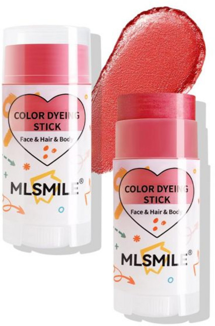 밤 마라톤 파티 얼굴 헤어 바디용 일회용 컬러 염색 스틱 진주 광택 아이섀도 스포츠 페이스 페인팅 할로윈 축제 코스프레용 방수 고색소 (01# 레드), 밤 마라톤 파티 얼굴 헤어 바디용 일회용 컬러 염색 스