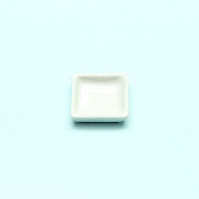 미니어쳐/SPLP27 도자기 정사각접시, 1개