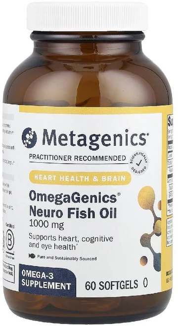 메타제닉스 오메가제닉스 뉴로피쉬오일 1000mg 소프트젤60정 fishoil 생선오일 오메가쓰리, Metagenics OmegaGenics® 뉴로 피쉬, 1개, 60정 - 쿠팡