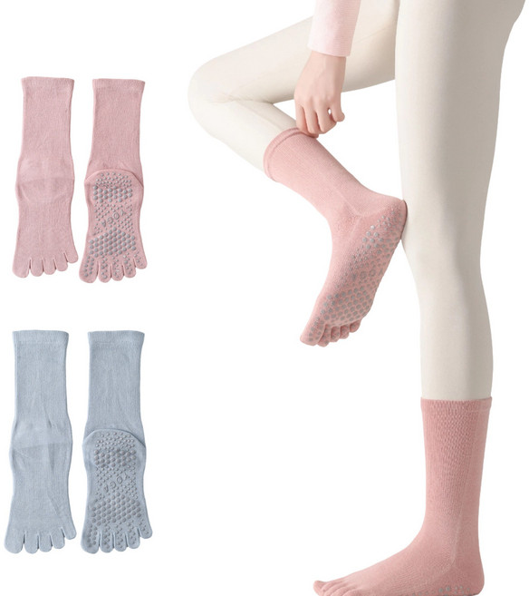 스위트나나 요가 필라테스 논슬립 스포츠 미끄럼방지 발가락 양말 2켤레