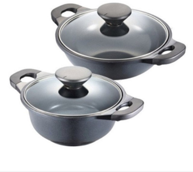 풍년 PN풍년 펄블랙 주물 IH 22cm양수 26cm전골 2종 냄비세트, 양수 22CM + 전골 26CM, 1개