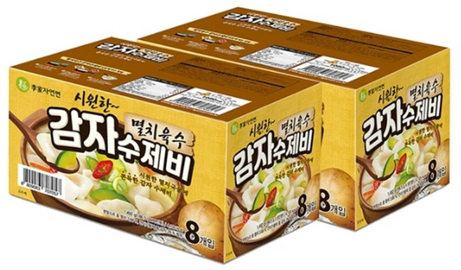 이가자연면 멸치육수 감자 수제비, 1.492kg, 2개