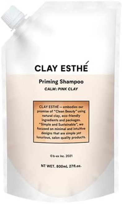 비엑스 클레이 에스테틱 unisex 프라이밍 샴푸 핑크클레이 800ml, 1개
