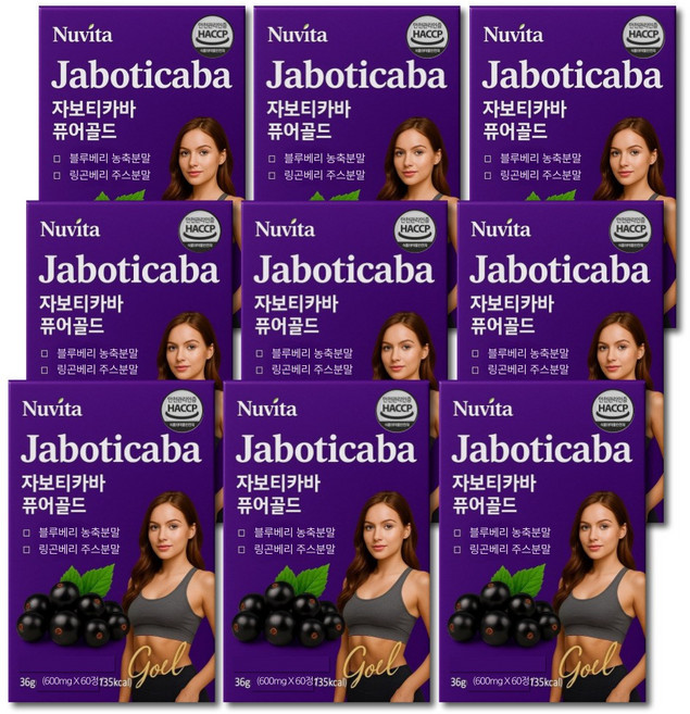 뉴비타 자보티바 브라질 100% 자보티카바 퓨레 식약청인증, 12개, 60정