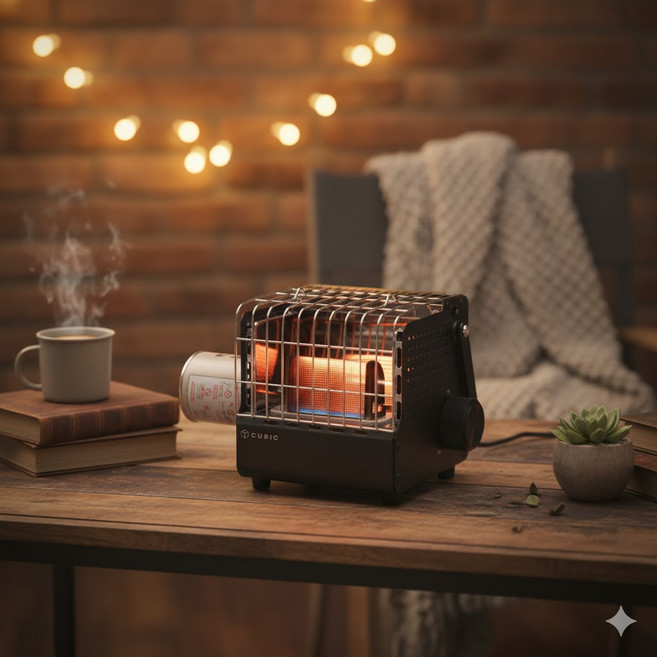 코베아 큐빅 블랙 가스히터 KGH-2010BK 가스난로, 1개