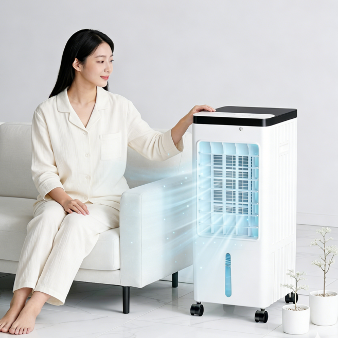 EXTEDRG 냉풍기 이동식 에어컨 에어쿨러 가정용 냉풍기 저소음 절전형 강력냉풍 사무실 원룸, ZWN-102