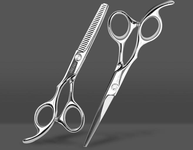 박준뷰티랩 프로페셔널 전문가용 헤어 커팅+틴닝 미용가위 2종 세트 앞머리가위 숱가위, 1